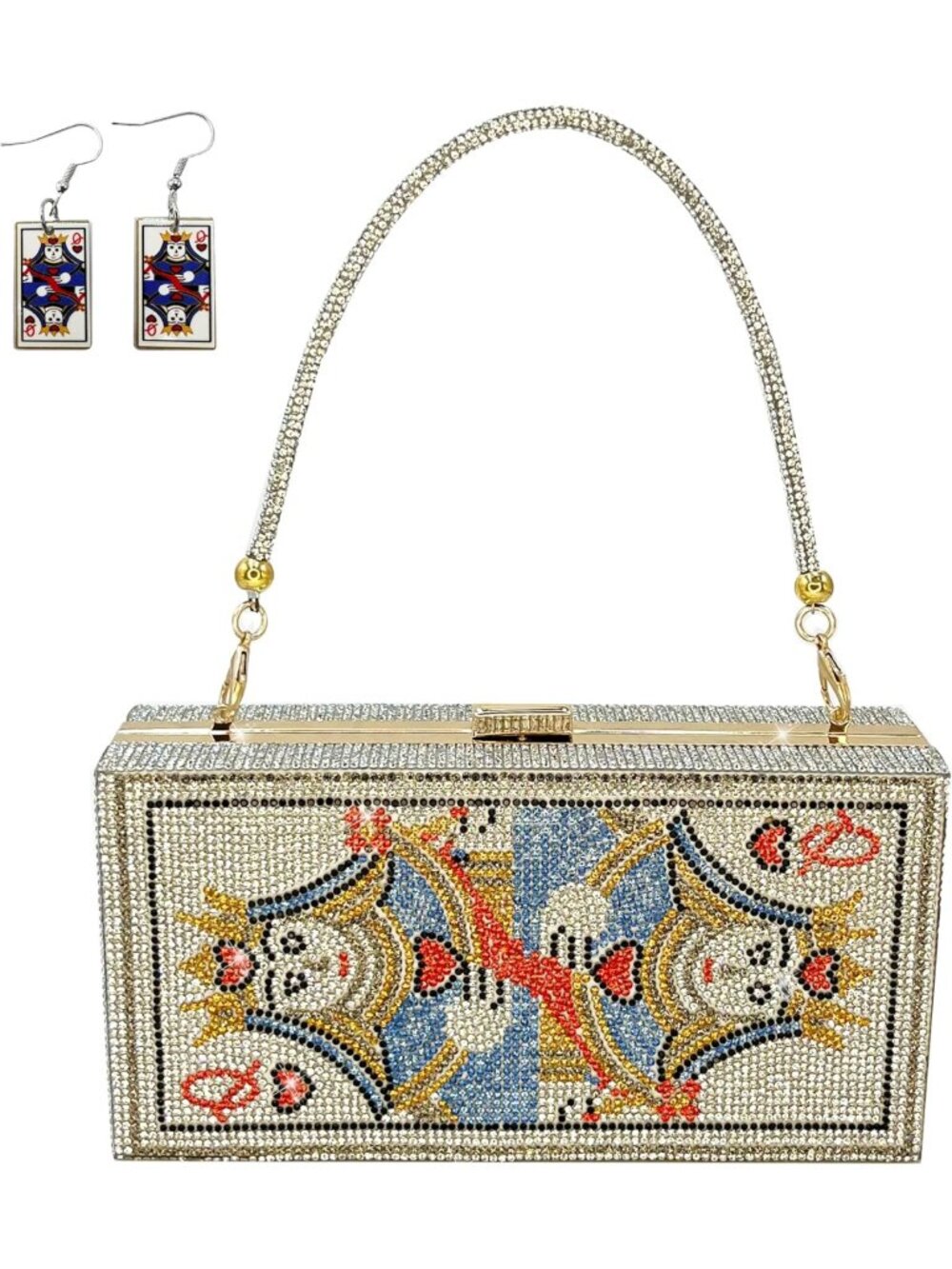 Elegant Crystal Clutch Purse - Diamond Evening Handbag for Women, Minaudiere